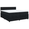 vidaXL Posteľný rám boxspring s matracom čierny 200x200 cm zamat