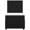 vidaXL Posteľný rám boxspring s matracom čierny 90x190 cm zamat