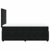 vidaXL Posteľný rám boxspring s matracom čierny 90x190 cm zamat