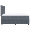 vidaXL Posteľný rám boxspring s matracom tmavosivý 140x190 cm zamat