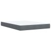 vidaXL Posteľný rám boxspring s matracom tmavosivý 140x190 cm zamat