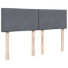 vidaXL Posteľný rám boxspring s matracom tmavosivý 160x200 cm zamat