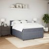 vidaXL Posteľný rám boxspring s matracom tmavosivý 160x200 cm zamat