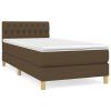 vidaXL Posteľný rám boxsping s matracom hnedý 90x200 cm látka