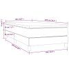 vidaXL Posteľný rám boxsping s matracom bledosivý 100x200 cm zamat