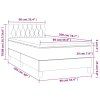 vidaXL Posteľ boxsping s matracom a LED tmavohnedá 90x200 cm látka