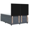 vidaXL Posteľný rám boxspring s matracom tmavosivý 160x200 cm zamat