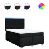 vidaXL Posteľný rám boxspring s matracom čierny 140x200 cm látka