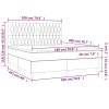 vidaXL Posteľný rám boxsping s matracom tmavozelený 180x200 cm zamat