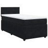 vidaXL Posteľný rám boxspring s matracom čierny 90x190 cm zamat