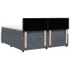 vidaXL Posteľný rám boxspring s matracom tmavosivý 200x200 cm zamat