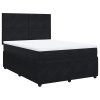 vidaXL Posteľný rám boxspring s matracom čierny 140x190 cm zamat