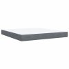 vidaXL Posteľný rám boxspring s matracom tmavosivý 180x200 cm zamat