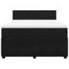 vidaXL Posteľný rám boxspring s matracom čierny 160x200 cm zamat
