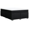 vidaXL Posteľný rám boxspring s matracom čierny 140x200 cm látka