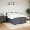 vidaXL Posteľný rám boxspring s matracom tmavosivý 160x200 cm zamat