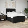 vidaXL Posteľný rám boxspring s matracom čierny 140x200 cm látka
