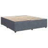 vidaXL Posteľný rám boxspring s matracom tmavosivý 200x200 cm zamat