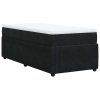 vidaXL Posteľný rám boxspring s matracom čierny 80x200 cm zamat