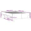 vidaXL Posteľný rám dymový dub 135x190 cm kompozitné drevo