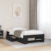 vidaXL Posteľný rám čierny 75x190 cm kompozitné drevo