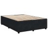vidaXL Posteľný rám boxspring s matracom čierny 160x200 cm zamat