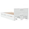 vidaXL Posteľný rám s čelom biely 75x190 cm kompozitné drevo
