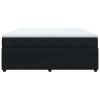 vidaXL Posteľný rám boxspring s matracom čierny 180x200 cm zamat