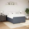 vidaXL Posteľný rám boxspring s matracom tmavosivý 160x200 cm zamat