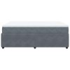vidaXL Posteľný rám boxspring s matracom tmavosivý 160x200 cm zamat