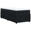 vidaXL Posteľný rám boxspring s matracom čierny 100x200 cm zamat