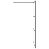 vidaXL Sprchová zástena s priehľadným ESG sklom 115x195 cm čierna