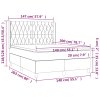 vidaXL Posteľný rám boxspring s matracom čierny 140x200 cm látka