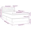vidaXL Posteľný rám boxspring s matracom modrý 90x200 cm látka