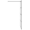 vidaXL Sprchová zástena s priehľadným ESG sklom 100x195 cm čierna