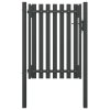 vidaXL Záhradná brána k plotu z ocele 100x125 cm antracitová