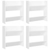 vidaXL Nástenné skrinky na topánky 4 ks, biele 60x18x60 cm