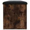 vidaXL Úložná lavička dymový dub 102x42x45 cm kompozitné drevo