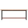 vidaXL Pracovný stôl 220x55x81,5 cm masívny buk a kov
