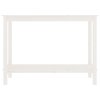 vidaXL Konzolový stolík biely 110x40x80 cm masívne borovicové drevo