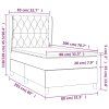 vidaXL Posteľný rám boxsping s matracom hnedý 80x200 cm látka