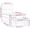 vidaXL Posteľný rám boxsping s matracom hnedý 80x200 cm látka