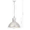 vidaXL Závesná lampa 25 W, strieborná, okrúhla 48 cm E27