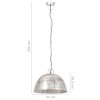 vidaXL Industriálna vintage závesná lampa 25 W, strieborná 41 cm E27