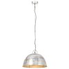 vidaXL Industriálna vintage závesná lampa 25 W, strieborná 41 cm E27