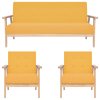 vidaXL 3-dielna sedacia súprava žltá látková