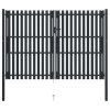 vidaXL Dvojkrídlová plotová brána z ocele 300x200 cm antracitová