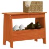 vidaXL Lavica do predsiene vosková hnedá 60x28x45 cm masívna borovica