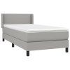 vidaXL Posteľný rám boxsping s matracom bledosivý 80x200 cm látka