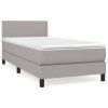vidaXL Posteľný rám boxsping s matracom bledosivý 80x200 cm látka